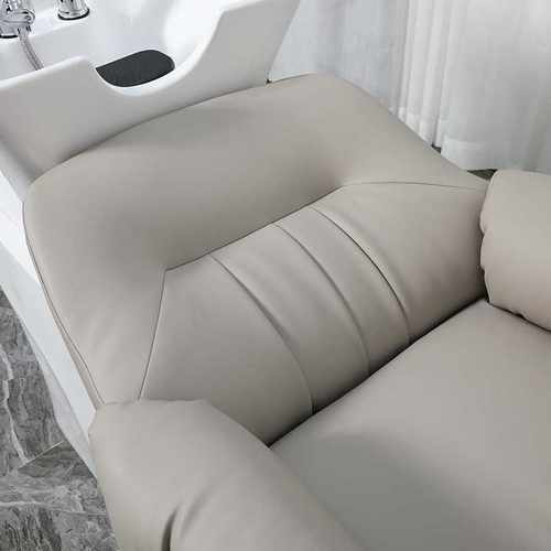 丽得地发廊半躺式洗头床理发专用冲水床按摩床美发店陶瓷盆按摩床