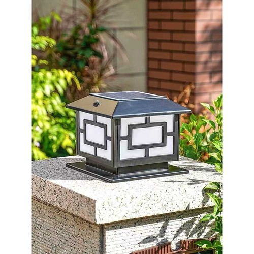 自动太阳能柱头灯 别墅花园大门柱子家用围墙led户外防水照明庭院