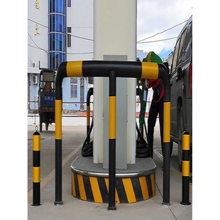 2022防撞护栏钢管M型加油站防撞护栏道路加固停车位隔离U型桩加厚