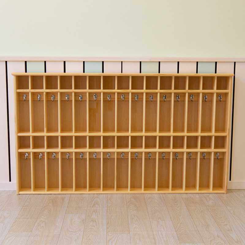 乐幼园幼儿园口杯毛巾架儿童实木口杯架木质毛巾架幼儿园收纳架子