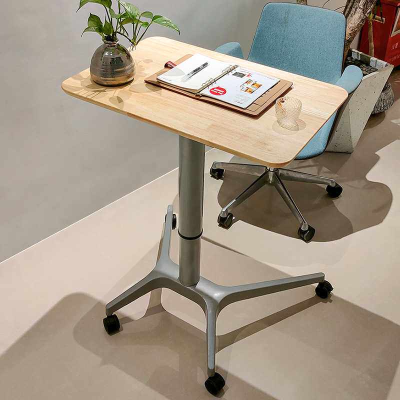 自动升降全实木电脑桌可移动懒人床边站立办公桌简易儿童学习书桌