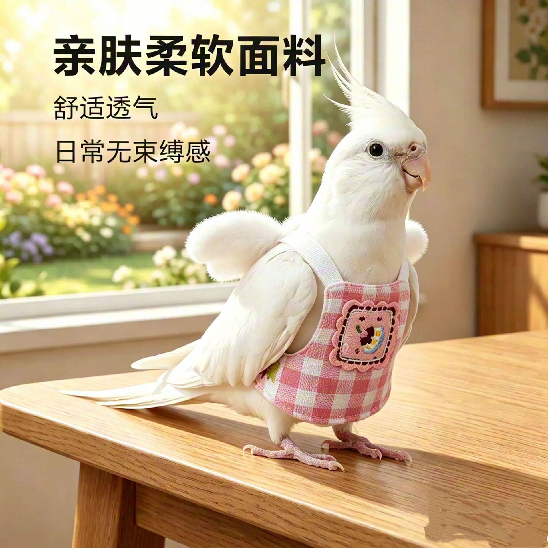 格子天使翅膀小鸟放飞半身衣服