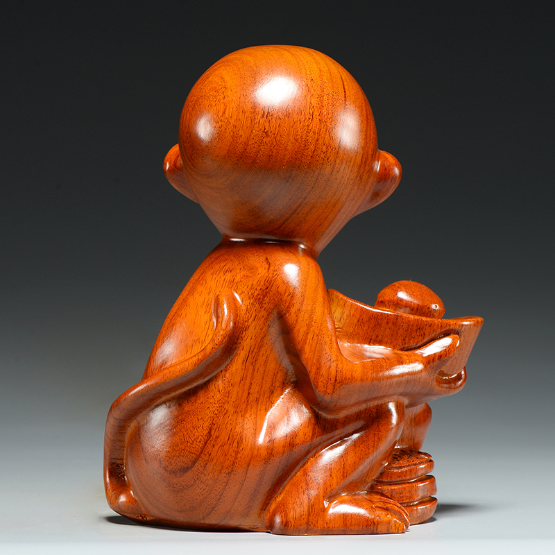 花梨木雕猴子摆件十二生肖猴实木头猴家居客厅新居装饰工艺品送礼