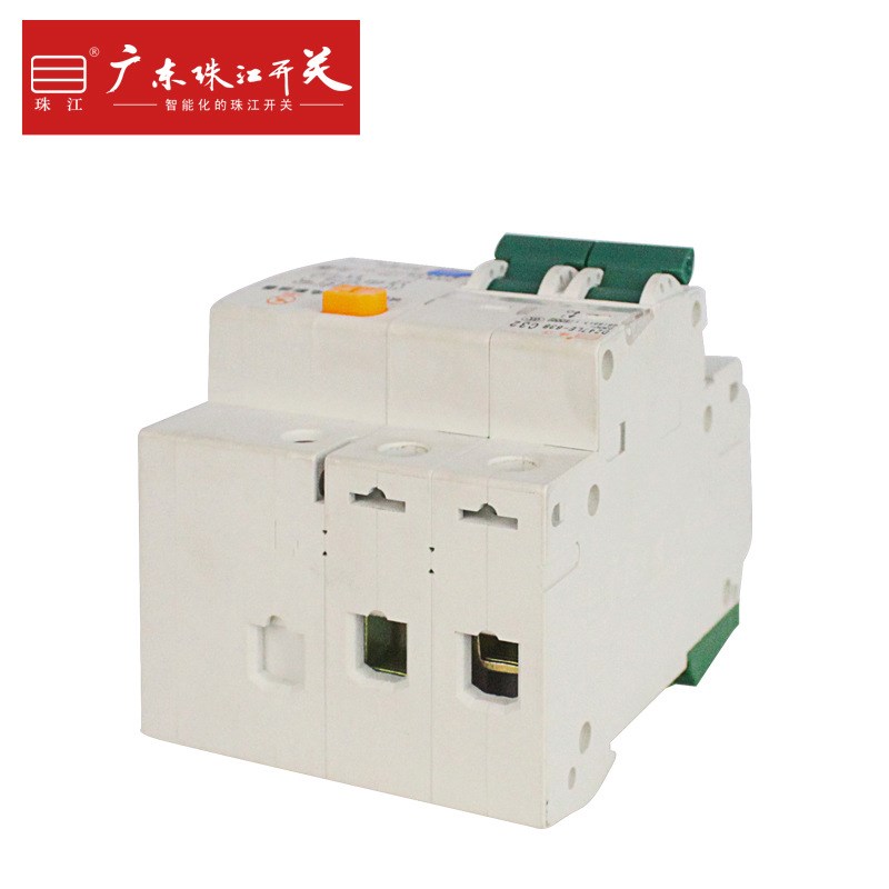 珠江开关 DZ47LE 2P 63A 微型断路器 防雷浪涌保护 漏电空气开关