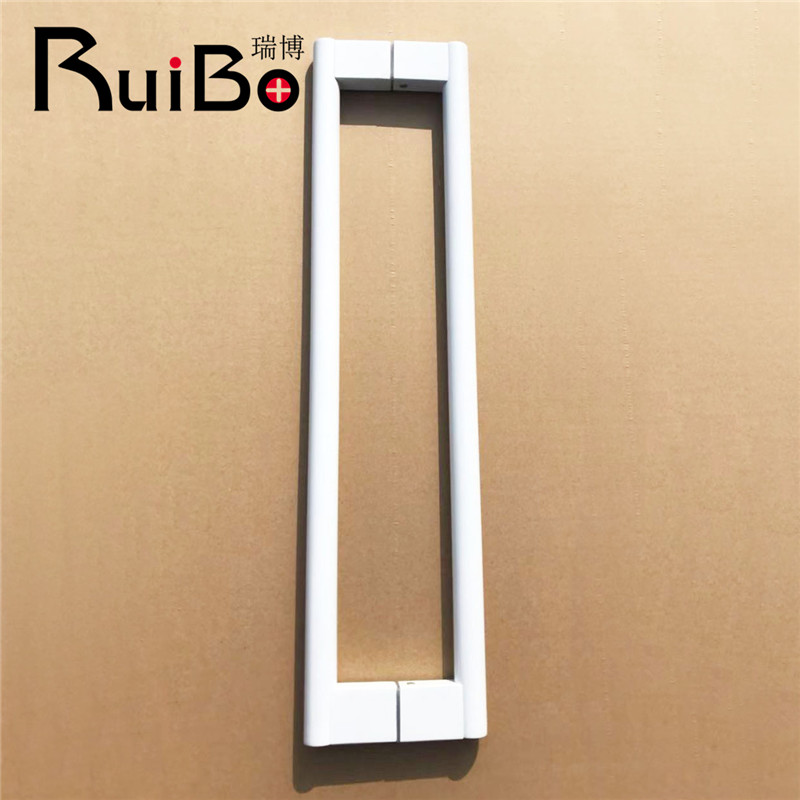 不锈钢圆管黑色玻璃门扶手酒店木门把手有框门移门简约大拉手哑黑