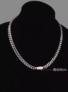 男童街舞潮酷儿童古巴项链小男孩装饰嘻哈时尚穿搭配饰锁骨链女童