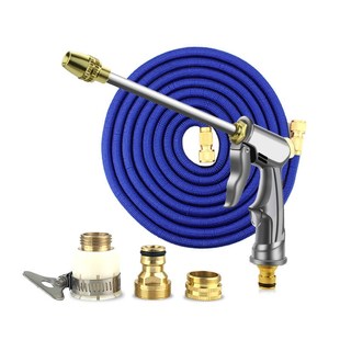 花园浇花工具 厂家高压金属洗车水枪家用伸缩水管软管冲M泡沫套装