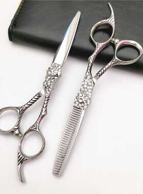 美发剪刀  蜂窝平面 高螺丝 螺纹手柄 牙剪 剪刀厂 LOY-6.0