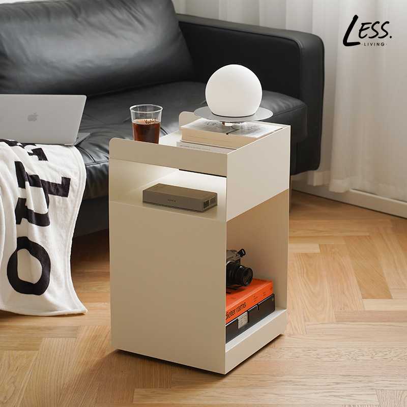 less living北欧沙发边几家用卧室网红床头柜可移动推车收纳边柜