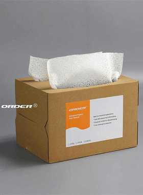 ORDER 白色树皮纹盒装工业无尘吸油纸 无纺布擦拭纸 除油布无尘纸