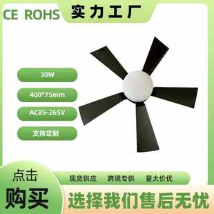 265V宽压吸顶卧室风扇 通用85 新款 亚马逊热销三色调光led风扇灯