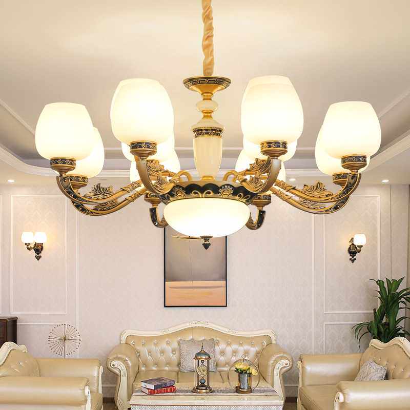 欧式吊灯客厅灯家用简约现代餐厅灯温馨卧室灯具灯饰防蚊防尘灯罩