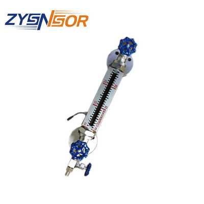 ZYSENSOR双色石英管液位计中心距440MM压力10MPA DN25带灯源450度