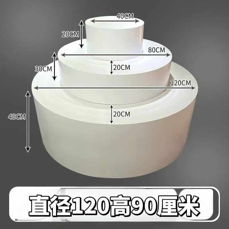 烤漆中岛展示台圆形地台服装展示柜底座鞋包促销摆台流水台陈列柜