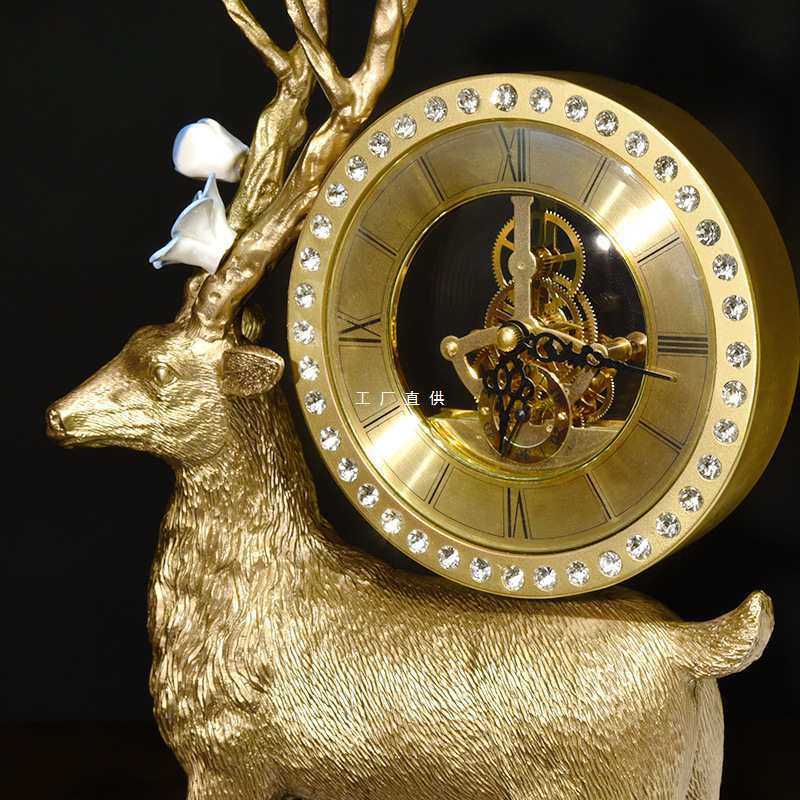 铜梅花鹿玄关新房客厅电视柜入户摆件工艺品家居装饰品乔迁礼物