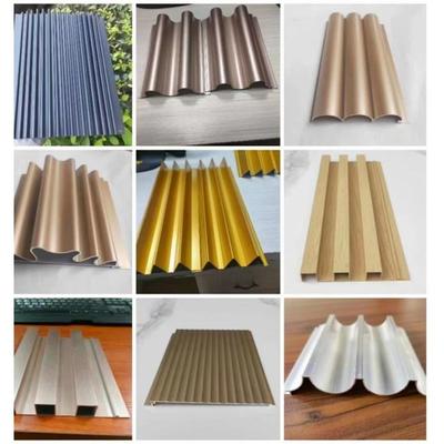 木纹铝方通吊顶铝隔断屏风铝方管长城板收边条铝合金型材凹槽方管