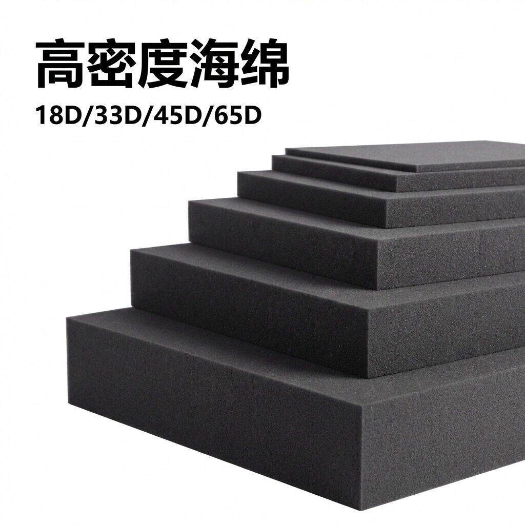 定制做黑色高密度海绵内衬切片礼盒工具箱包装减震防撞内托薄垫片