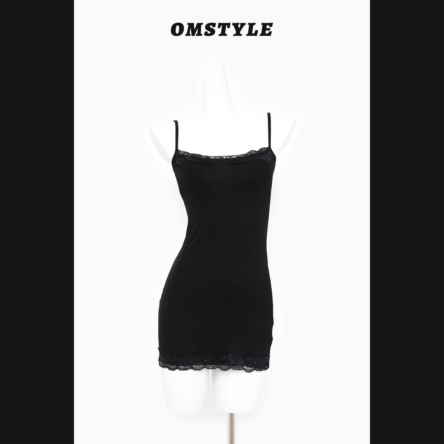 包臀裙春季蕾丝拼接收腰纯欲风