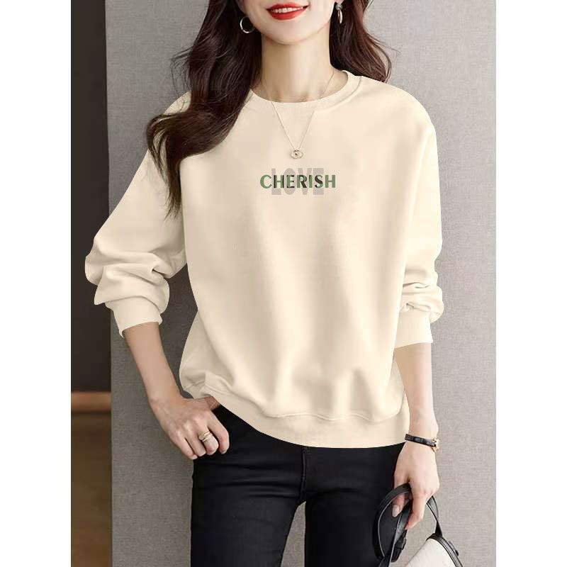 秋冬女士纯棉长袖卫衣时尚洋气