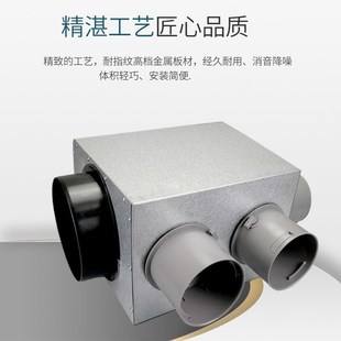新风分风箱PE管道金属消音静压分配系统可调静音中央空调配件万鹏