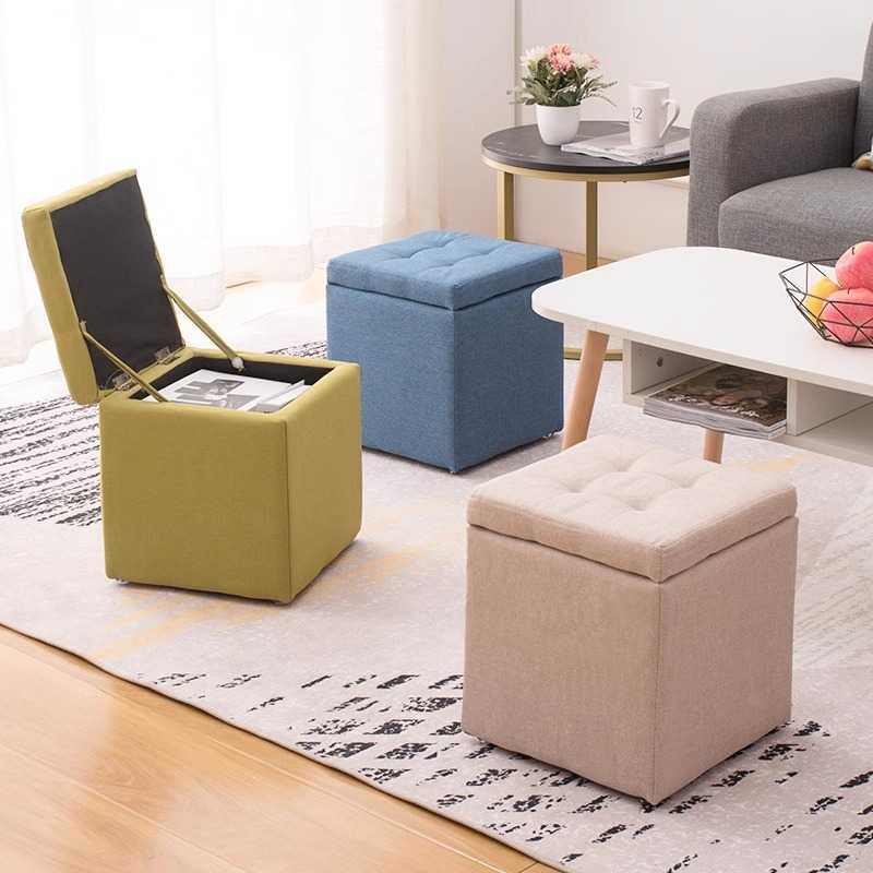 收纳凳子储物凳家用换鞋凳门口收纳箱服装店试鞋凳实木可坐床尾凳