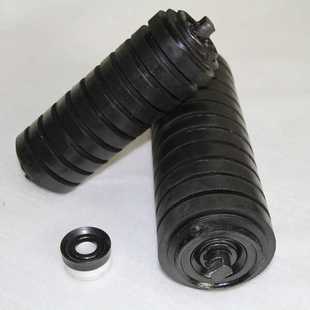 保定华运厂家直销高耐磨胶圈托辊，缓冲托辊，减震托辊