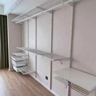衣帽间金属架子开放步入式 不锈钢柜子组合挂衣柜女卧室少女高颜值