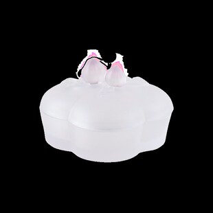 野里花间【桃枝】琉璃墨盒印泥盒墨碟桃子香盒多用文房四宝礼品