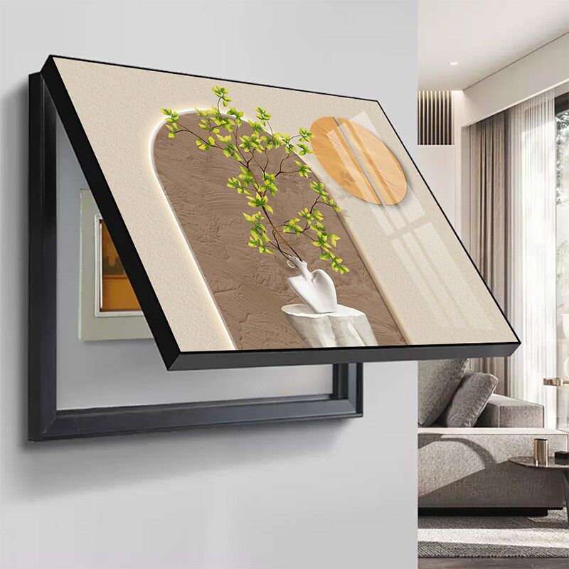 电表箱装饰画小清新弱电箱画x免打孔配电箱遮挡电闸电源开关盒挂