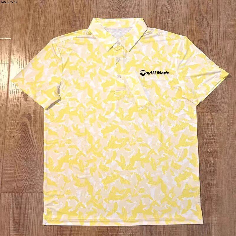 新款高尔夫球服男短袖运动速干T恤时尚透气弹力高尔夫球衣可定制