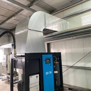 共板法兰风管空压机排风散热通风管道空气压缩机配套热风管道安装