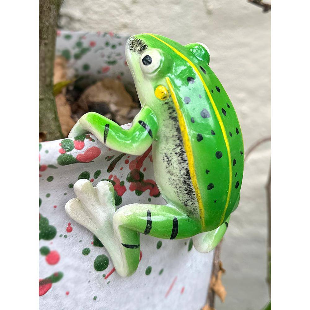 挂盆青蛙装饰挂件阳台露台户外花园花盆装饰仿真动物造景布置创意