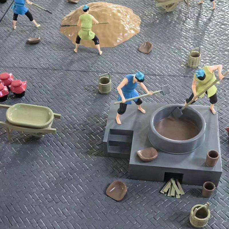 酿酒人物雕塑古风工艺文化中医馆酒瓶微景观模型3D打印拍照摆件
