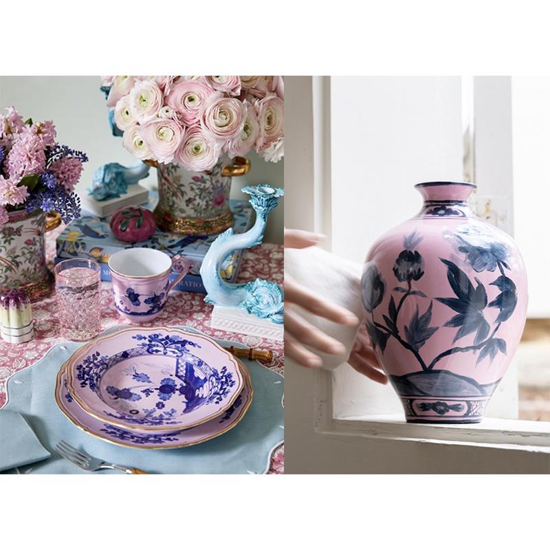 若奈家居 “意式东方”古董花瓶系列/Richard手绘开运琅玕紫撞色