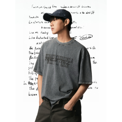 HAVEINSPIRE蜡染水洗印花短袖T恤