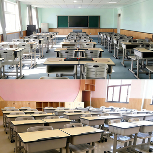 学校中小学生课桌椅家用儿童学习写字桌套装辅导班培训桌托管教室