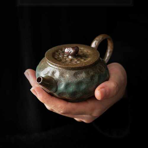 复古陶瓷壶泡茶壶中式功夫茶具过滤茶壶茶水壶小号手抓壶陶壶家用