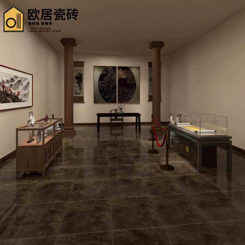 中式古铜色京砖餐厅火锅店仿古地砖民宿博古店复古瓷砖庭院室外砖