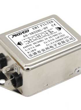 EMI FILTER二相380V高压型3A电源滤波器AN-3B22HL-HV