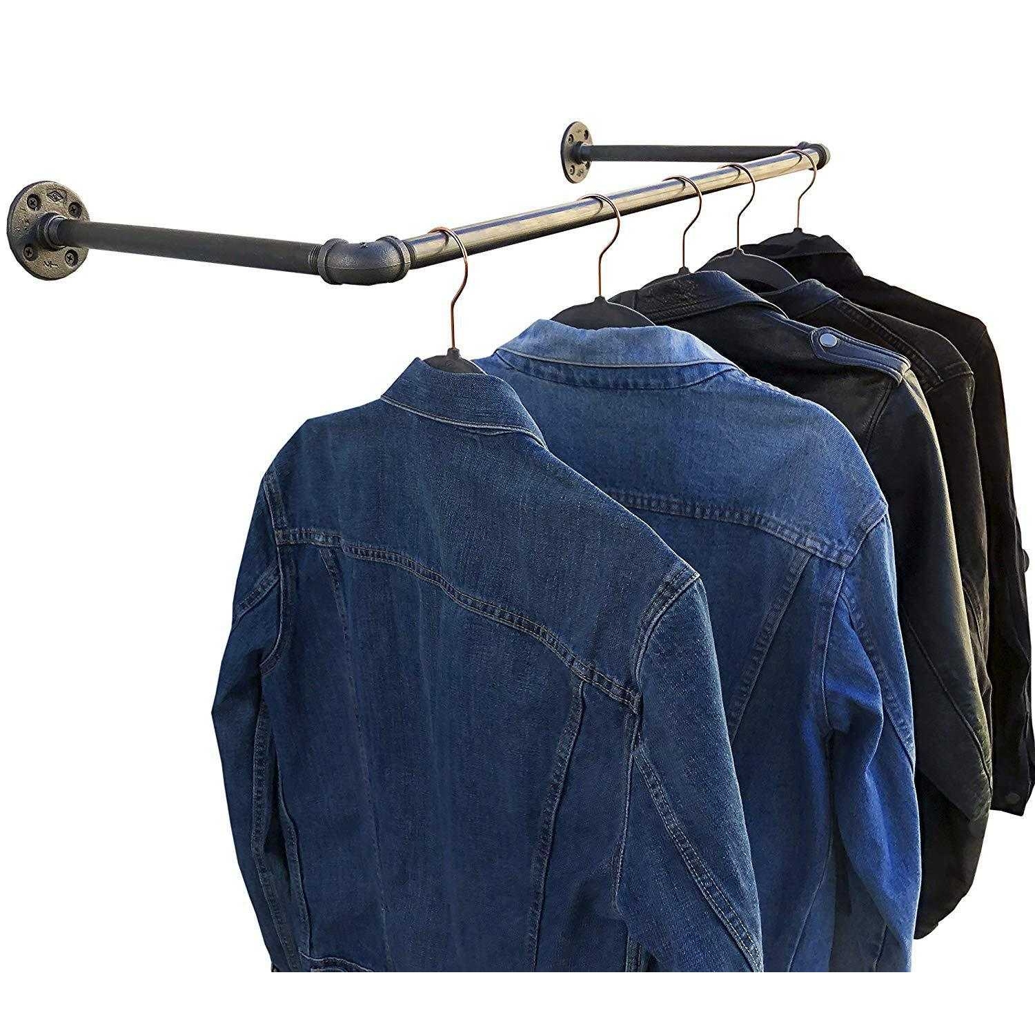 跨境工业风 金属挂衣架 工业水管挂衣服架子墙壁挂衣架