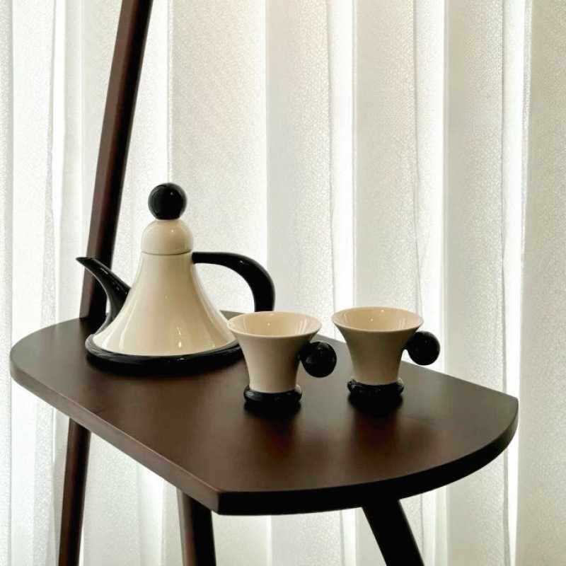 新款时尚有喜法式茶壶礼盒中古风杯具套装家用陶瓷茶具茶办公代发