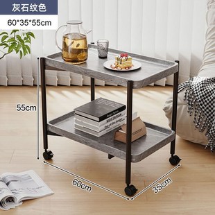 客厅可移动茶几沙发边几小桌子小推车置物架家用床头桌.带轮小餐