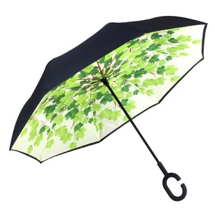 手动长柄反j向晴雨伞定汽车反收伞制C型免持反向伞双层车载伞