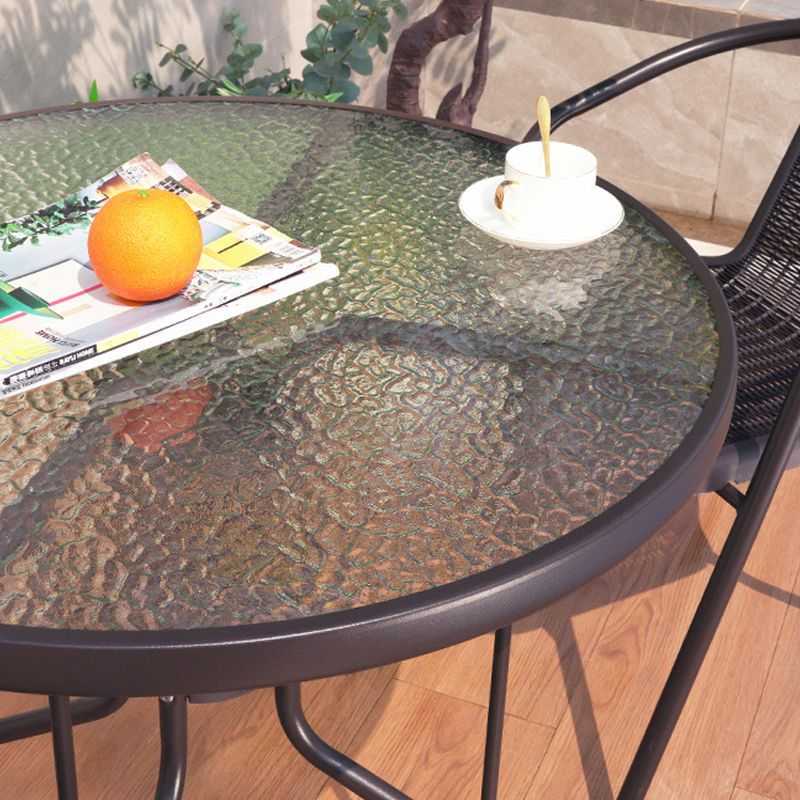 单桌藤椅庭院新款户外桌子花园露天阳台小茶几奶茶咖啡店室外桌椅