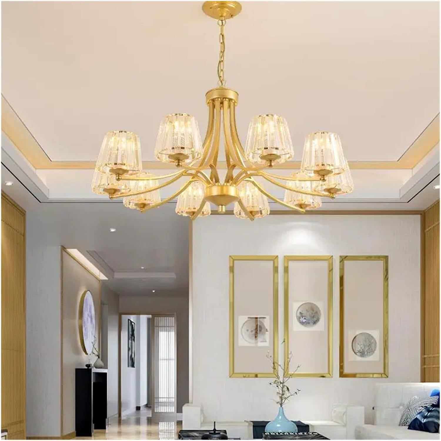 美式吊灯客厅灯具现代简约餐厅创意水晶轻奢家用卧室书房灯饰