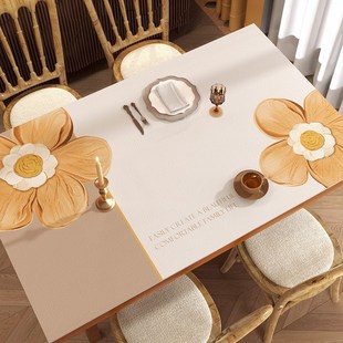 简约皮革桌垫桌布防水防油餐桌A垫子免洗家用防烫长方形桌面保护