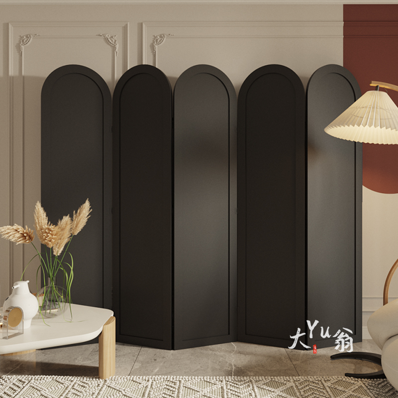 法式奶油风屏风隔断客厅玄关装饰可折叠移动R遮挡简约美式折屏