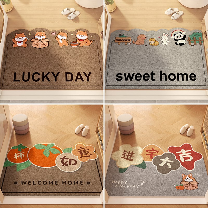 丝圈入户门地垫进门门p口脚垫2024新款玄关门垫防滑除尘可裁剪地