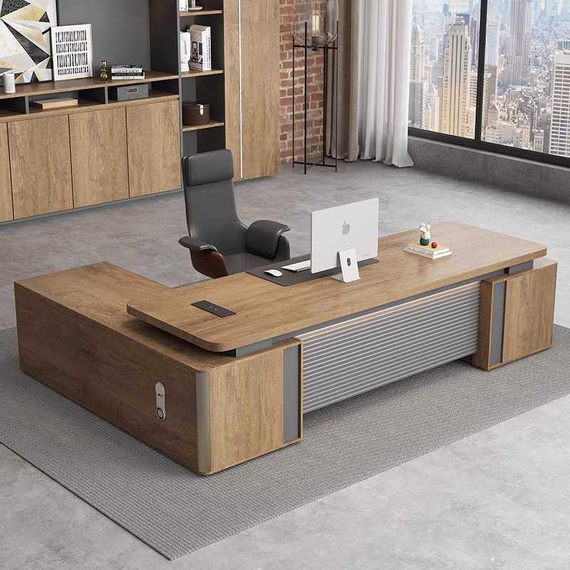 时尚老板桌办公桌简约现代单人办公桌子财务桌主管经理桌椅大班台
