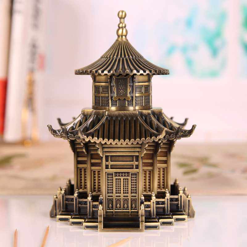 金属创意欧式复古牙签盒座高档自动手摁压客厅餐桌酒店高档牙签筒